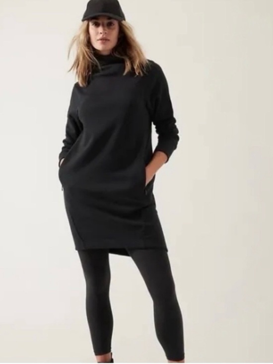 Athleta Dresses & Skirts - Athleta Cozy Karma mock neck dress SZ:L